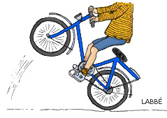 Fahrrad-Spiele und Kunstücke mit dem Rad