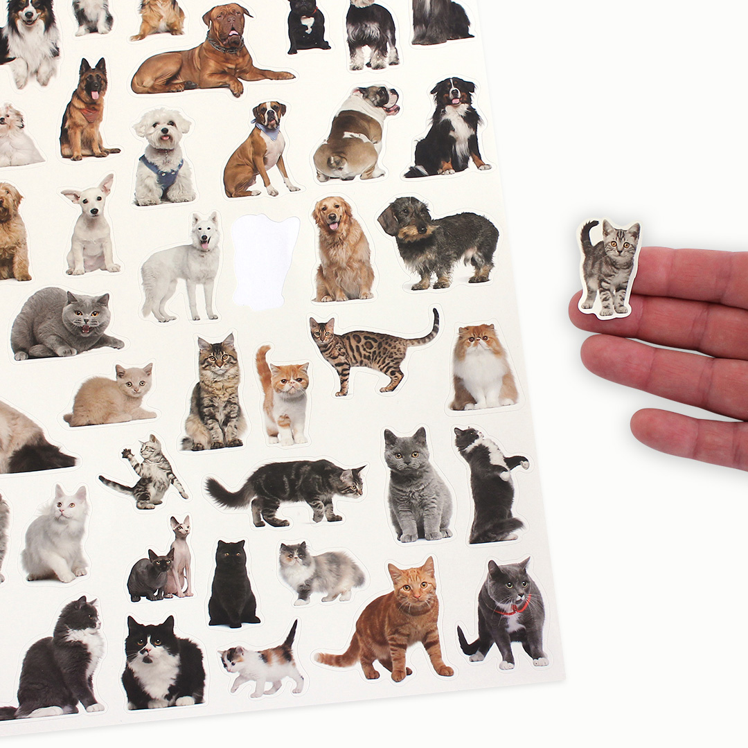 Sticker Tiere – naturalistisch, 300 Stück