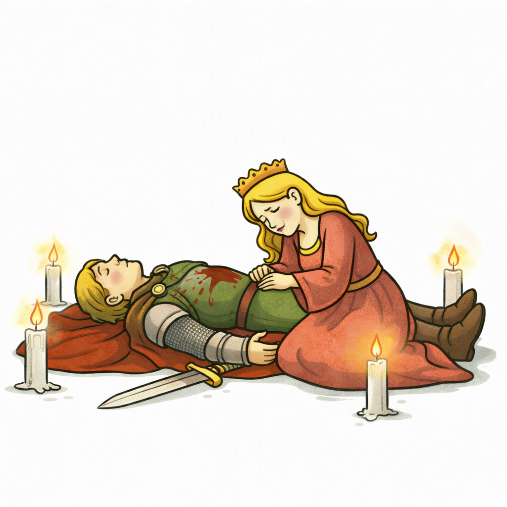 Sigfried und Kriemhild - Kriemhilds Trauer