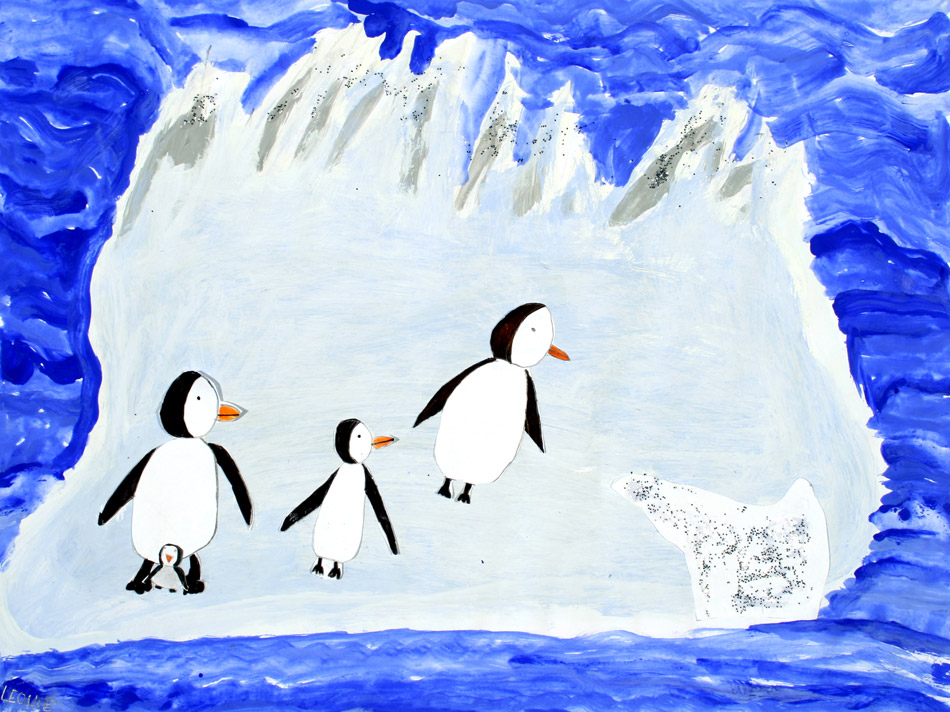Pinguine auf dem Eisberg von Leonie (8)
