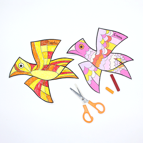 Die Welt der Parkettierungen entdecken – Gruppenarbeit „Vogelschar nach Escher“