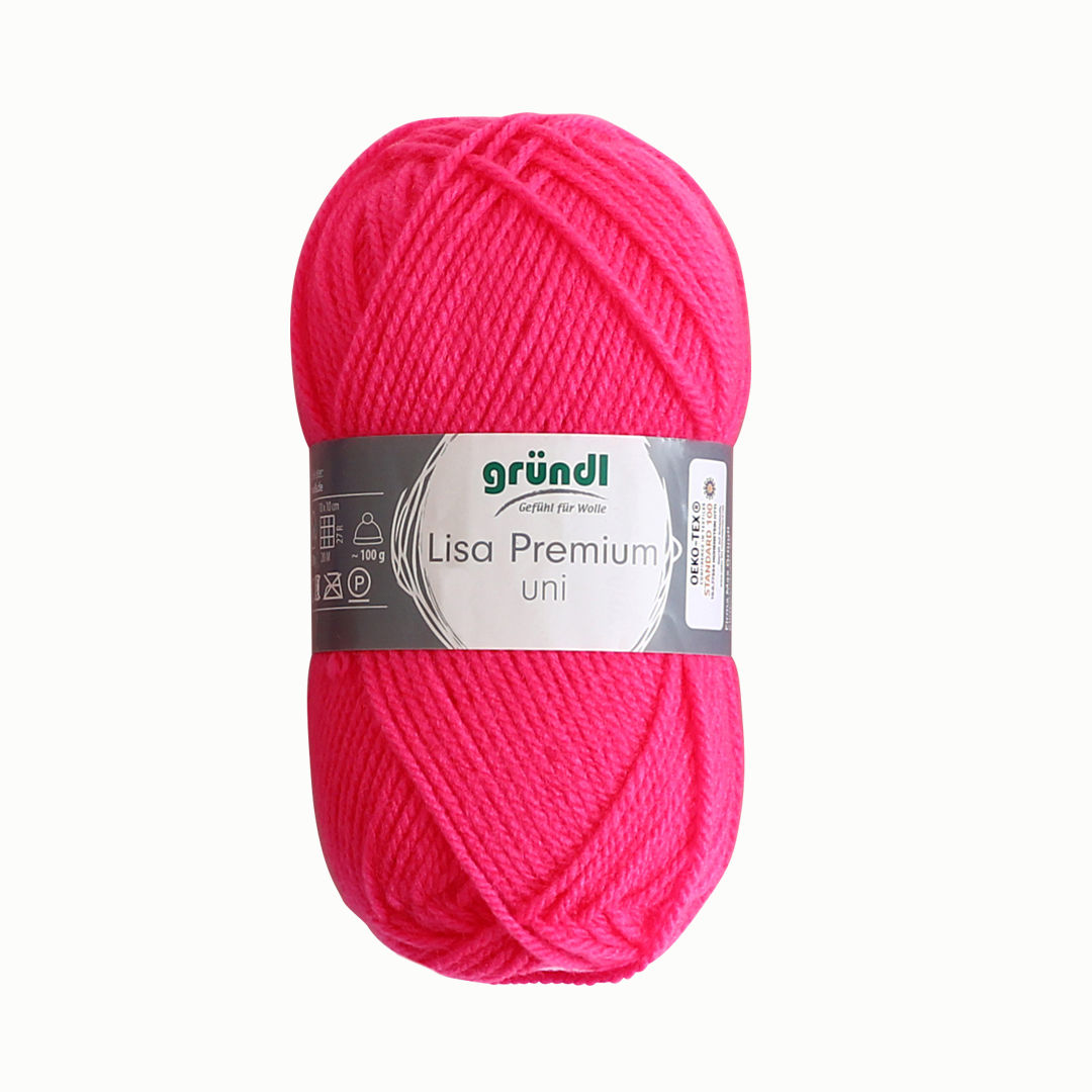 Wolle, 50 g Knäuel, schwarz Pink