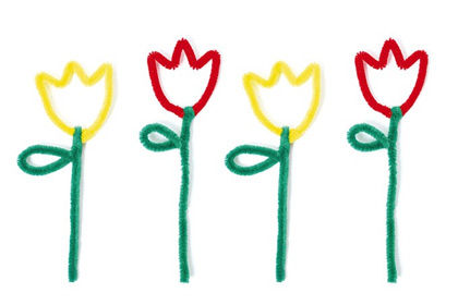 Tulpen aus Pfeifenputzern