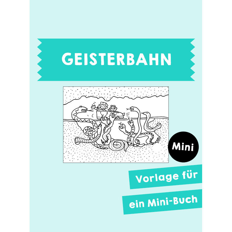 Homeschooling - Minibuch Liniengeschichten - Geisterbahn PDF