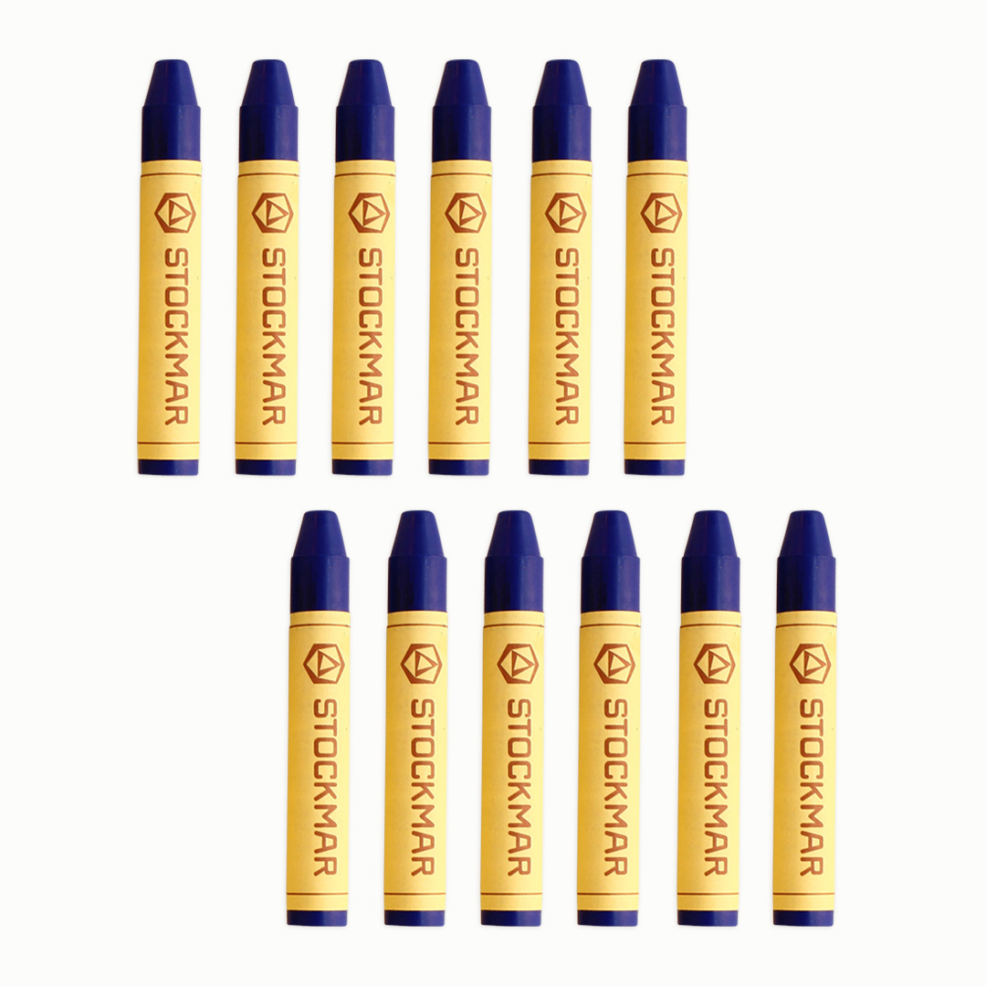 Stockmar-Wachsmalstifte, 12er Pack, zinnoberrot Blau