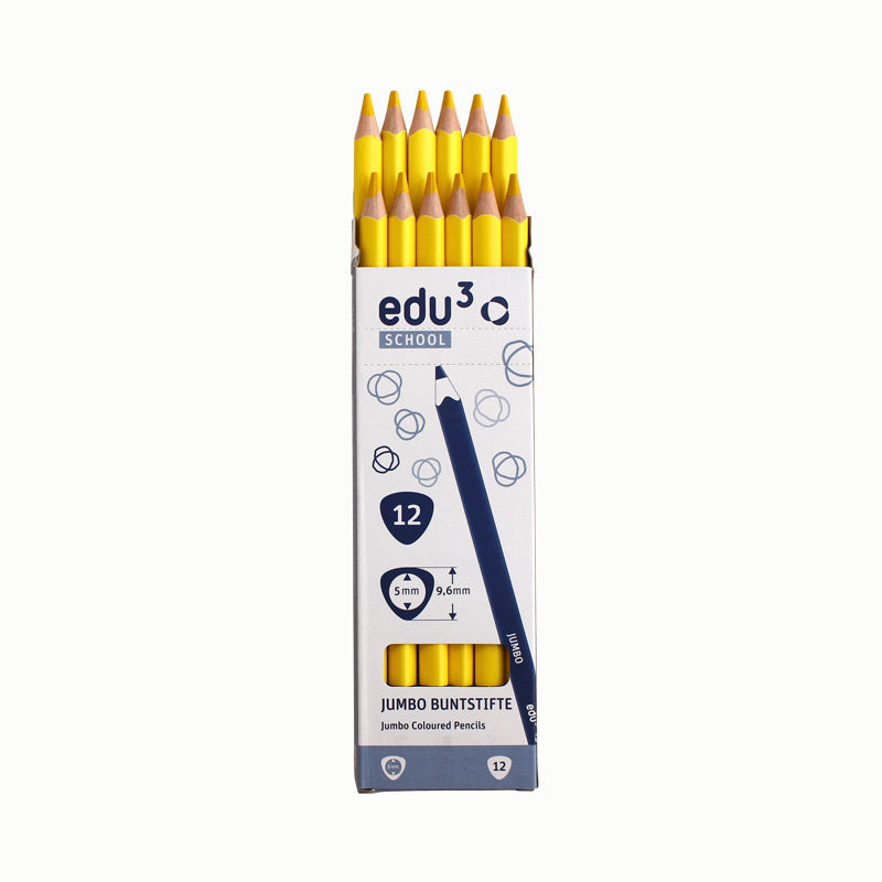 Jumbo Tri, 12 Stifte, blassrosa Gelb
