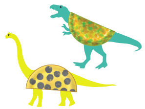 Dinosaurier aus Papptellern basteln
