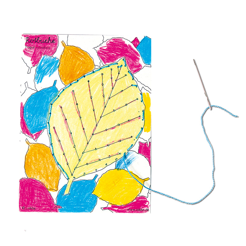 Poppige Herbst-Stickkarten