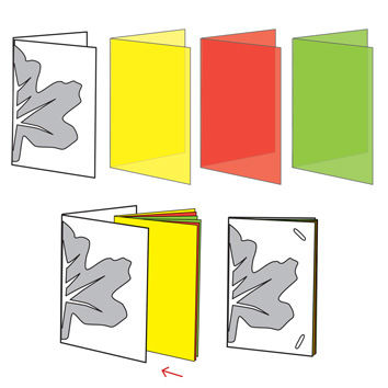 Anleitung Herbstlaub aus Transparentpapier ausschneiden