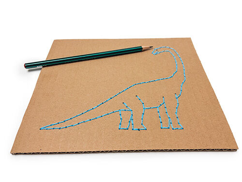Anleitung Stickbilder - Dinosaurier sticken