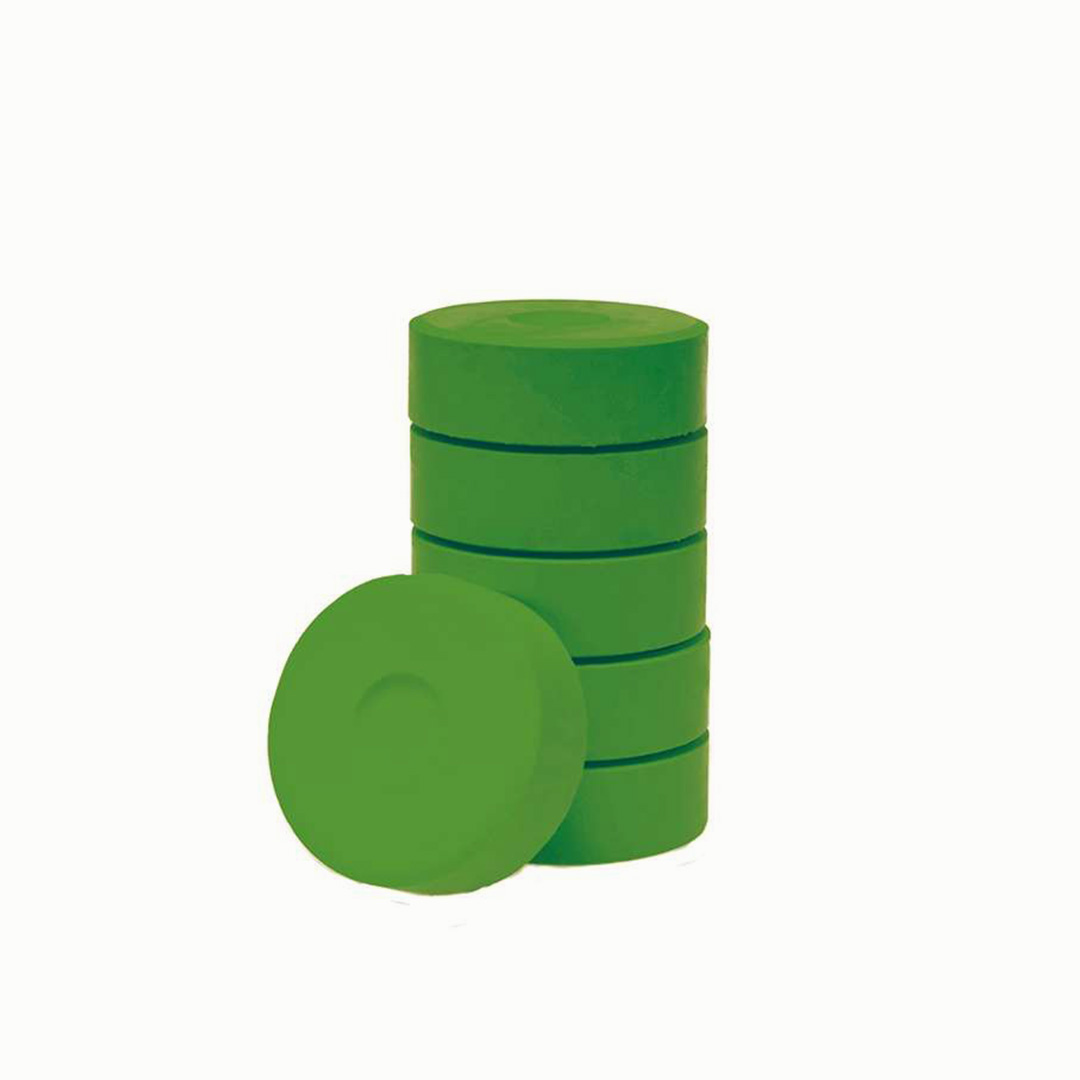 Tempera-Pucks 44 mm, 6er Pack, gelb Grün