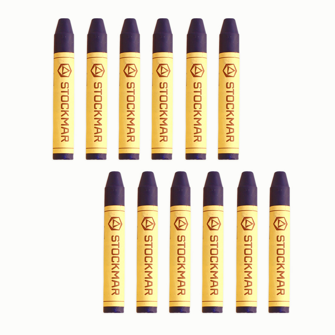 Stockmar-Wachsmalstifte, 12er Pack, zinnoberrot Blauviolett