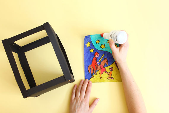 Anleitung: Pop-Art St. Martin Laterne basteln mit Kindern