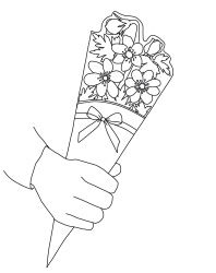 Anleitung - Falt-Blumensträuße aus Papier zum Ausmalen, Ausschneiden und Falten