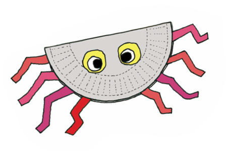Spinne aus Pappteller basteln