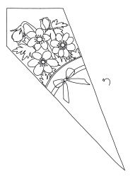 Anleitung - Falt-Blumensträuße aus Papier zum Ausmalen, Ausschneiden und Falten