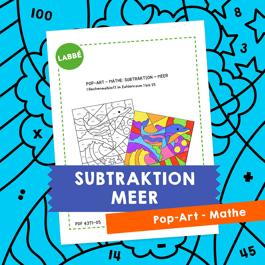 Homeschooling - Pop-Art – Mathe Subtraktion: Meer PDF
