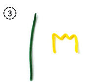Tulpe aus Pfeifenputzern biegen