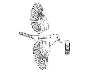 Anleitung - Singvoegel aus Papier basteln