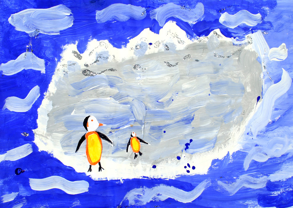 Pinguine auf dem Eisberg von Luisa (8)