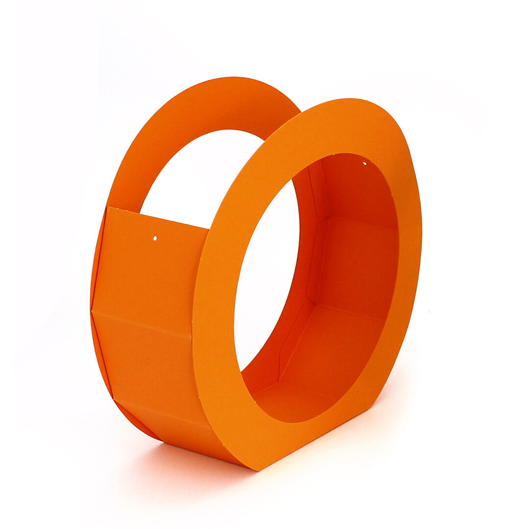 Runde Laternen, weiß Orange