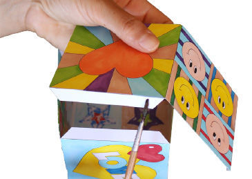 Pop-Art Würfel basteln mit Kindern