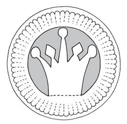 Schnittmuster Pappteller-Krone
