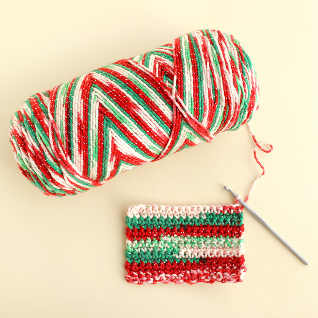 Weihnachtswolle Glitzer, Riesenknäuel