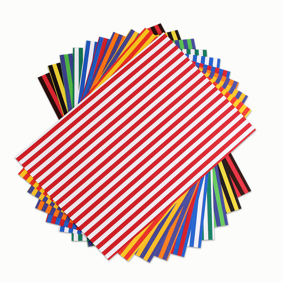 Zeichenpapier Streifen, 10 Blatt, 23x33 cm  