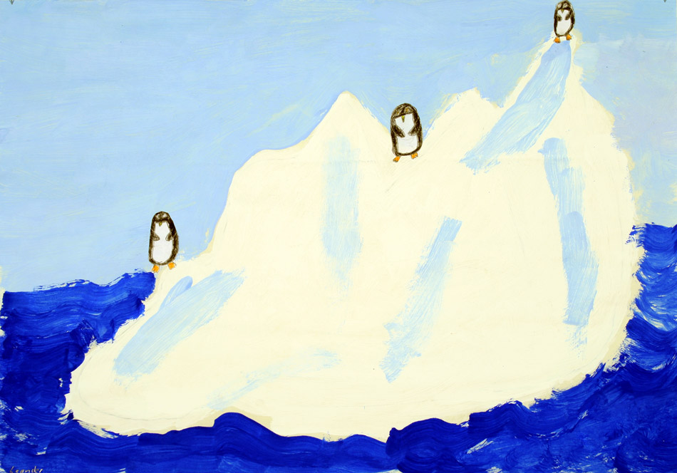 Pinguine auf dem Eisberg von Leander (8)