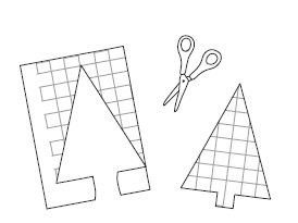 Tannenbäume aus Papier flechten