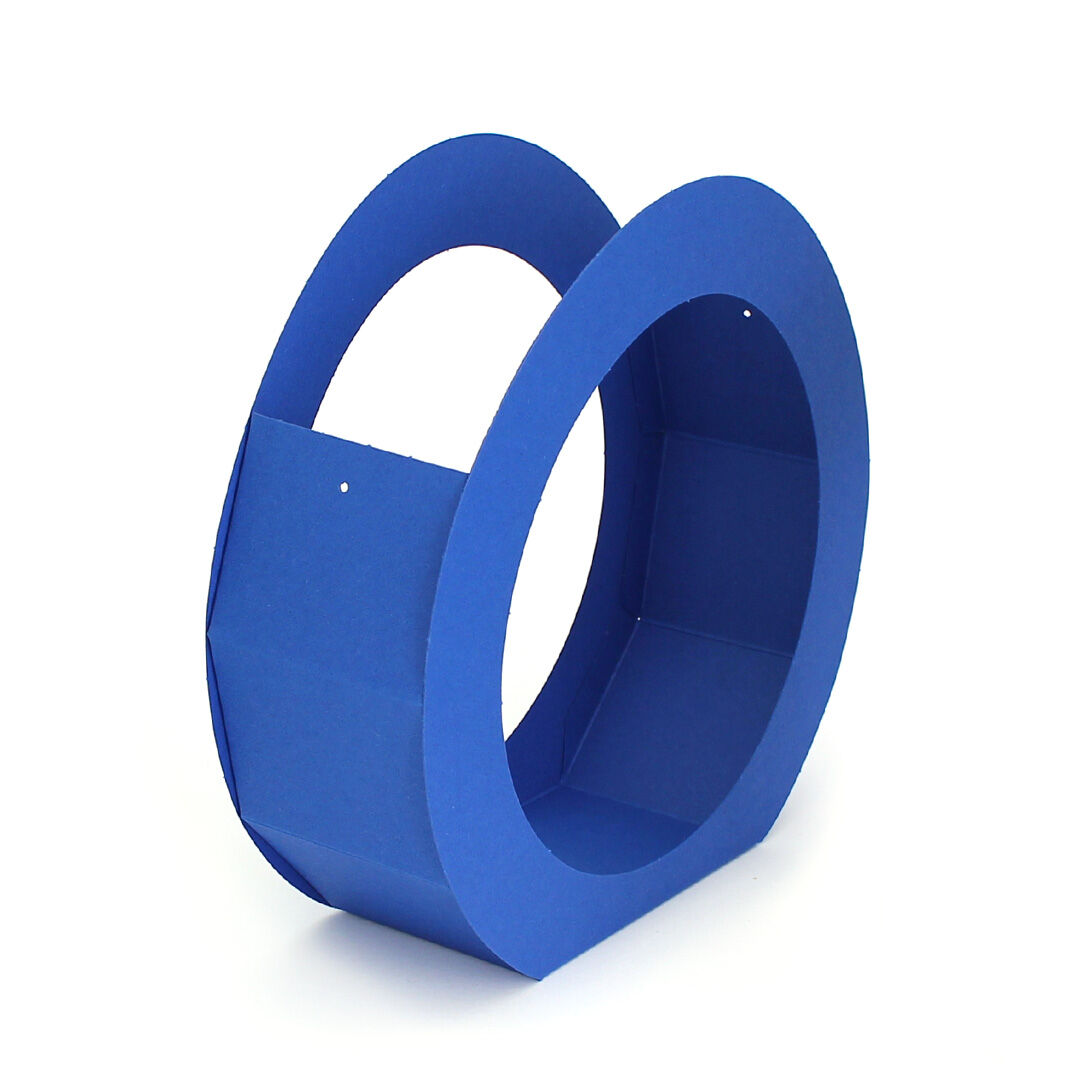 Runde Laternen, weiß Blau