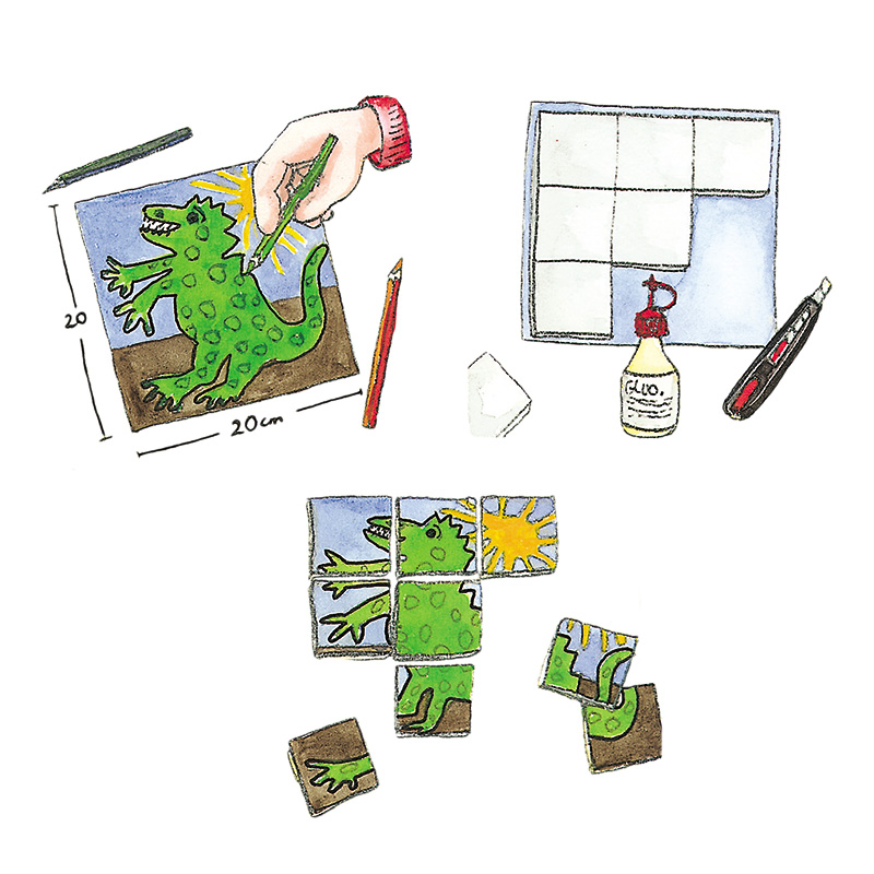 Das Memo-Puzzle aus Memo-Karten
