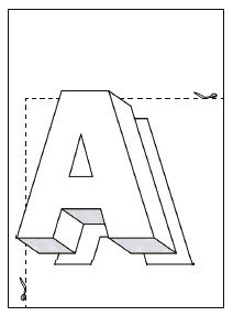 Schwebende Buchstaben ausmalen