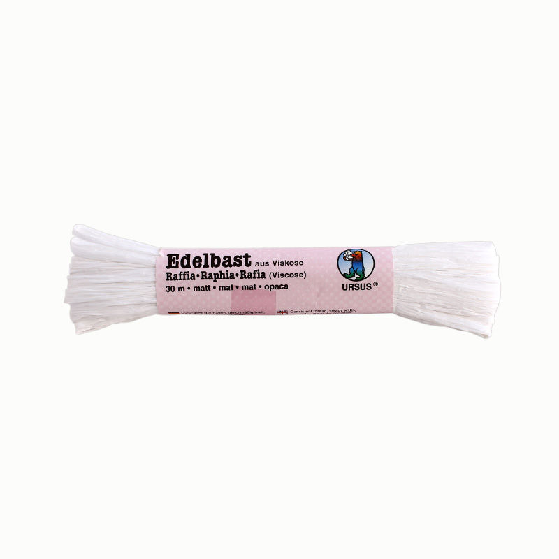 Bast, 30m Strang, dunkelblau Weiss