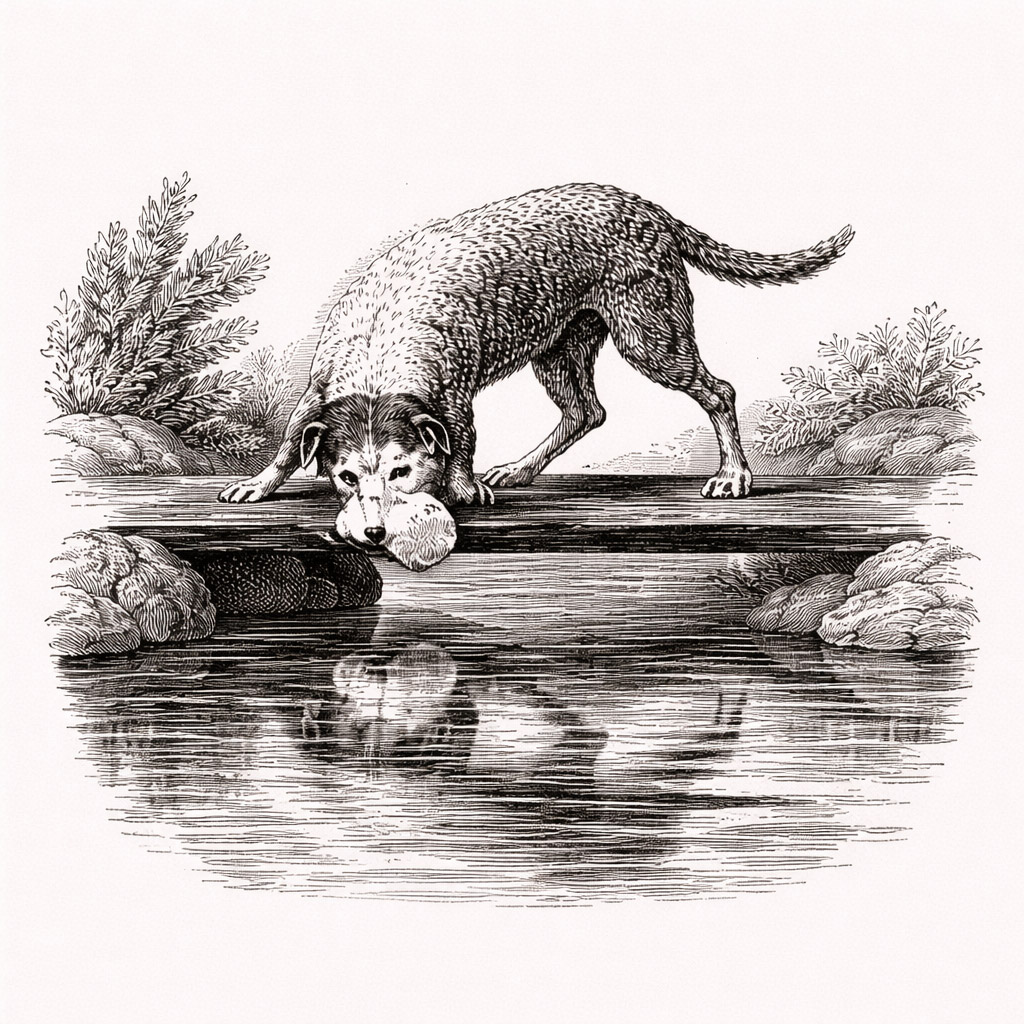 Der Hund und das Stück Fleisch – Äsop-Fabel zum Anhören