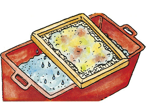 Anleitung: Papierschöpfen mit dem Papierschöpfrahmen