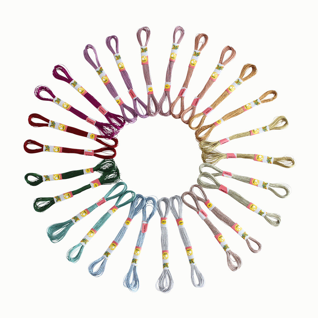 Stickgarn-Set metallic, 26er-Pack