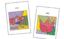Anleitung - Pop-Art Monatsblätter