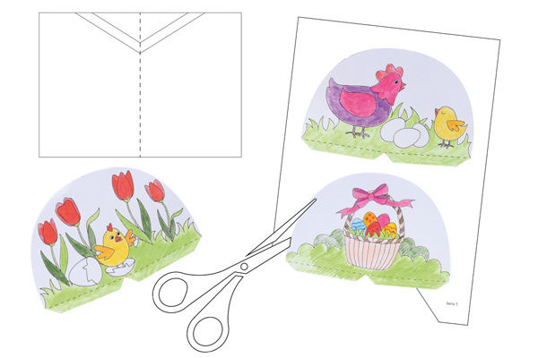Pop-Up-Karten für Ostern basteln