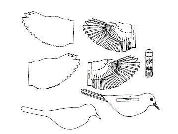Anleitung - Singvoegel aus Papier basteln