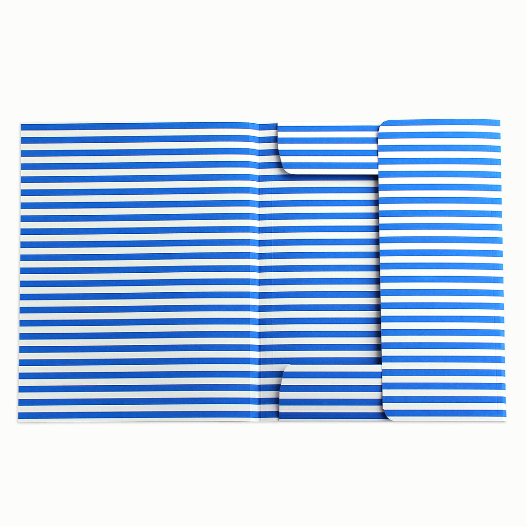 Sammelmappe blau-weiß gestreift, A4