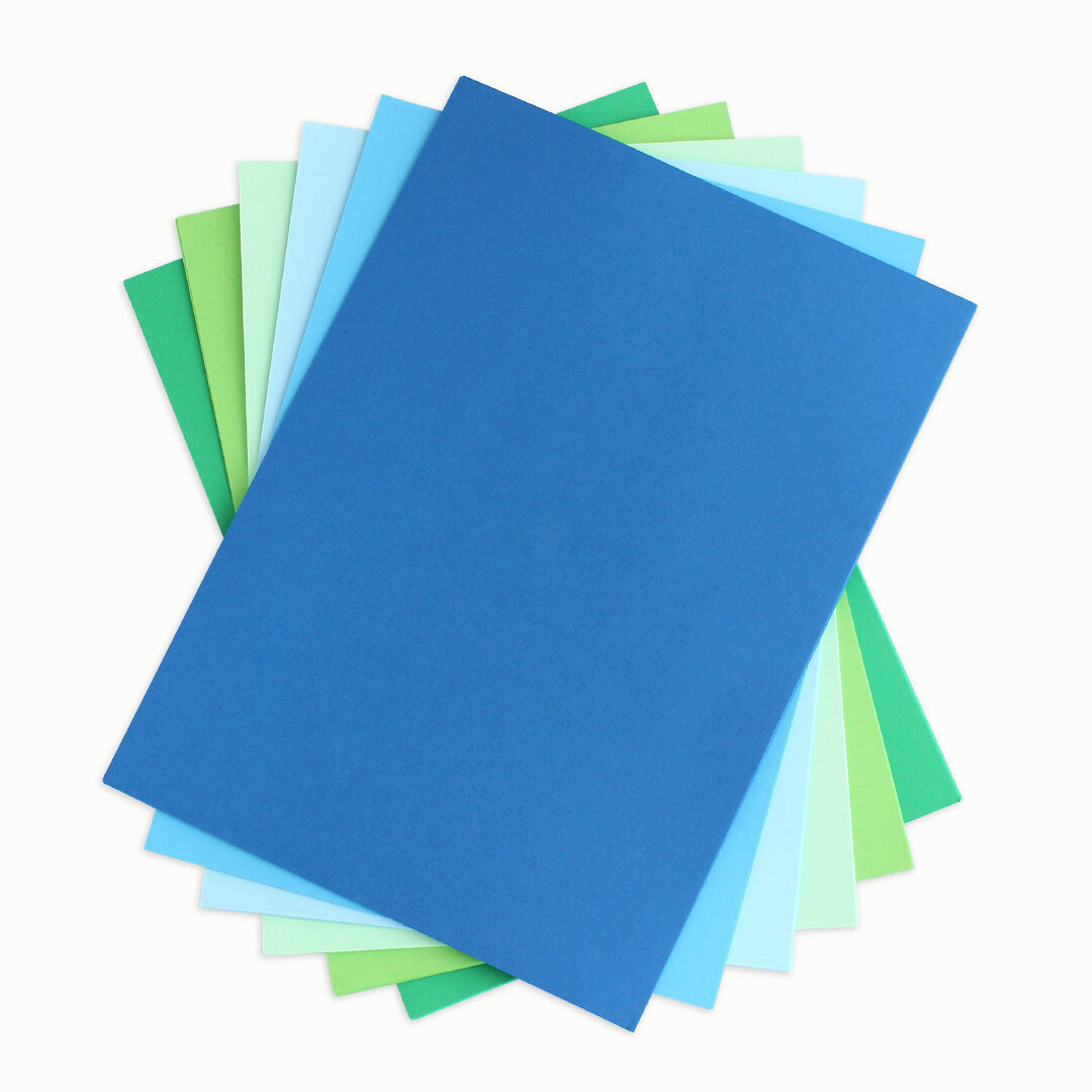 Druckerpapier, 60 Blatt, blau-grün