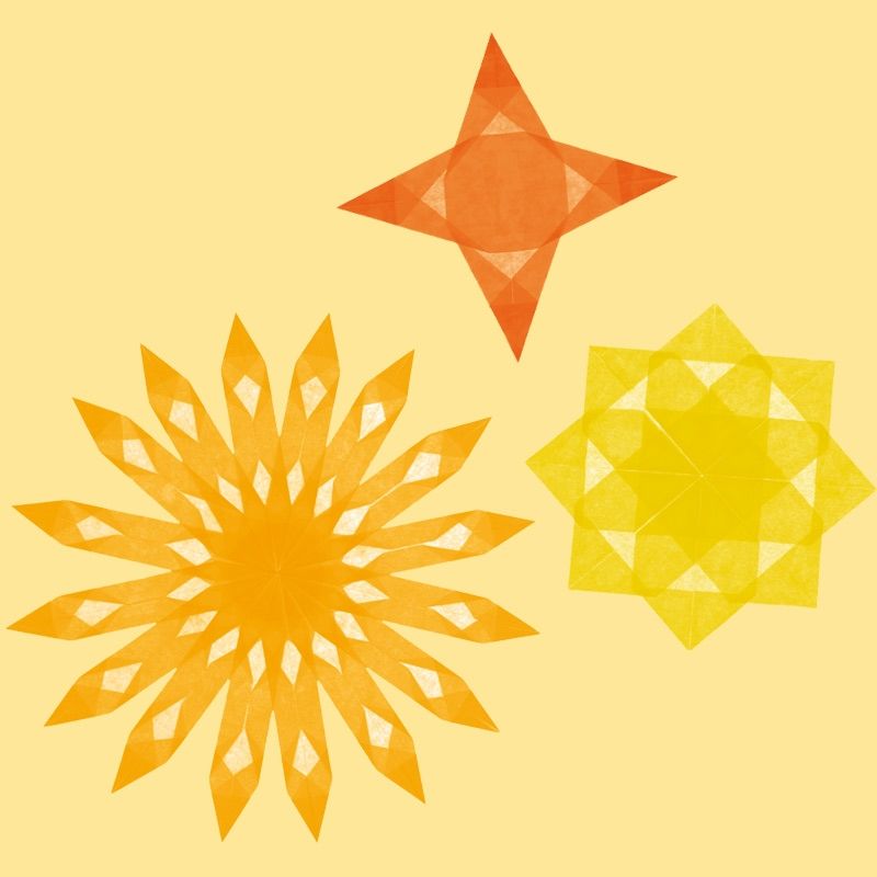 Fenstersterne gelb-orange