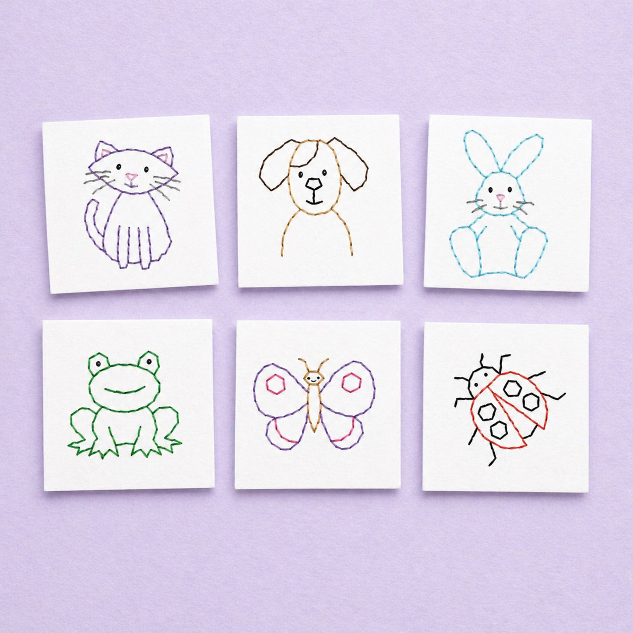 Stickbilder - Niedliche Tiere PDF