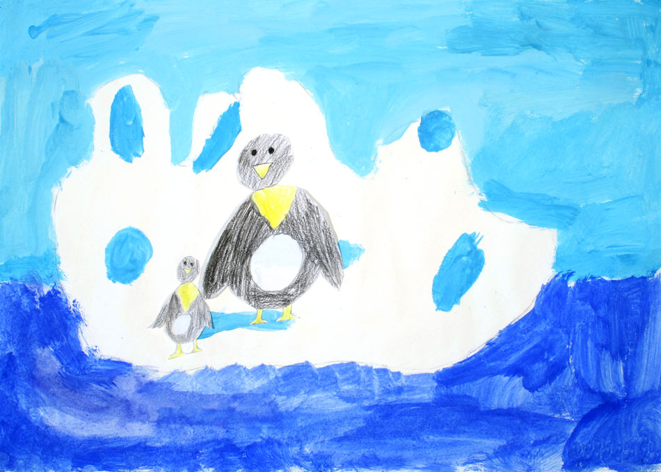 Pinguine auf dem Eisberg von Friederike (8)