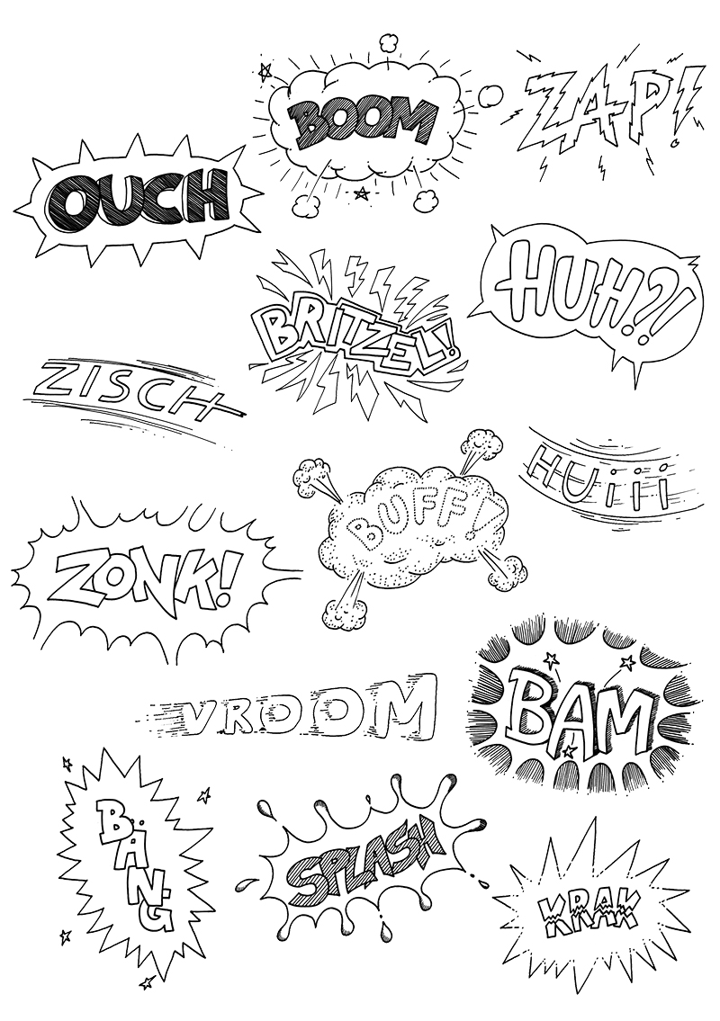 Comicsprache – Geräusche, Gefühle und Bewegung im Comic