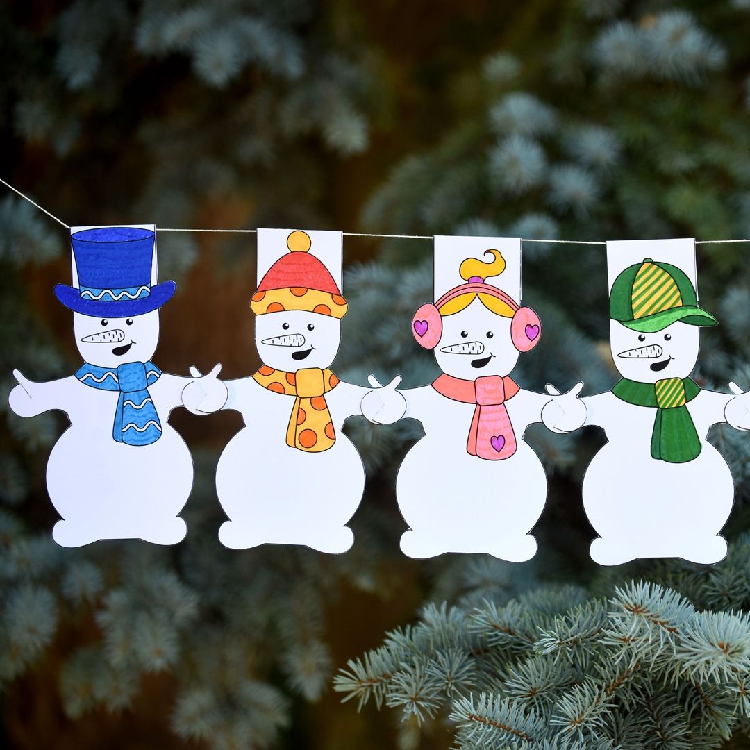 Schneemann-Girlanden PDF