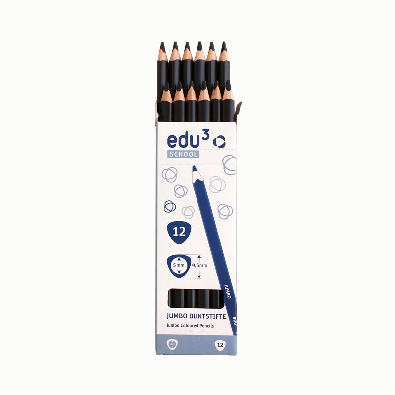 Jumbo Tri, 12 Stifte, blassrosa Schwarz
