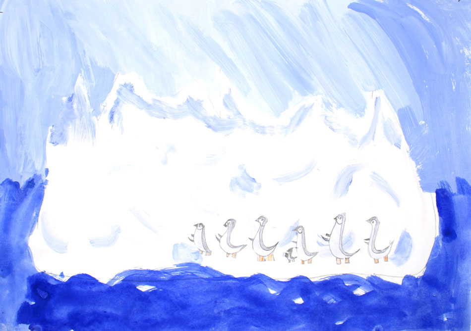 Pinguine auf dem Eisberg von Tiago (8)
